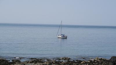 Church Bay Yacht Popping By For A Cream Tea