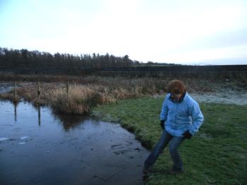 Fiona fancying a dip