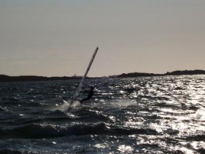 Anglesey Evening Windsurfer