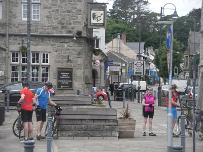 Llangefni Town Square. Many Caravanserai for Cyclists