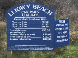 Lligwy Beach Parking Charges
