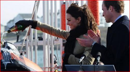 Prince William & Kate Middleton at Trearddur Bay RNLI Lifeboat 